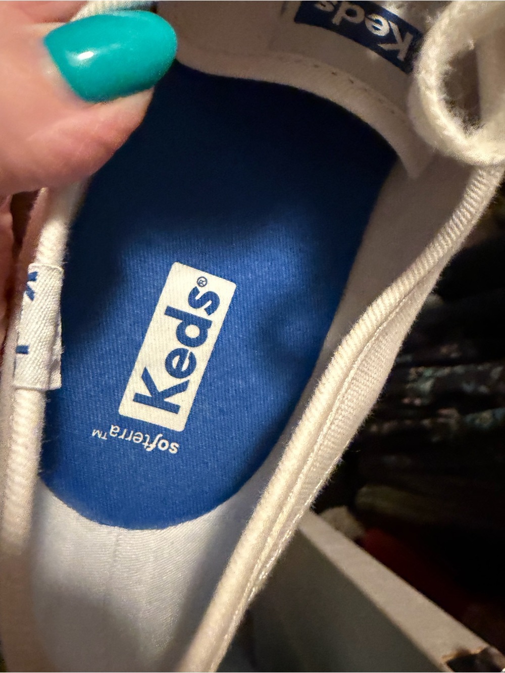 Keds Women’s White Canvas Lace-Up Sneakers - Picture 7 of 12